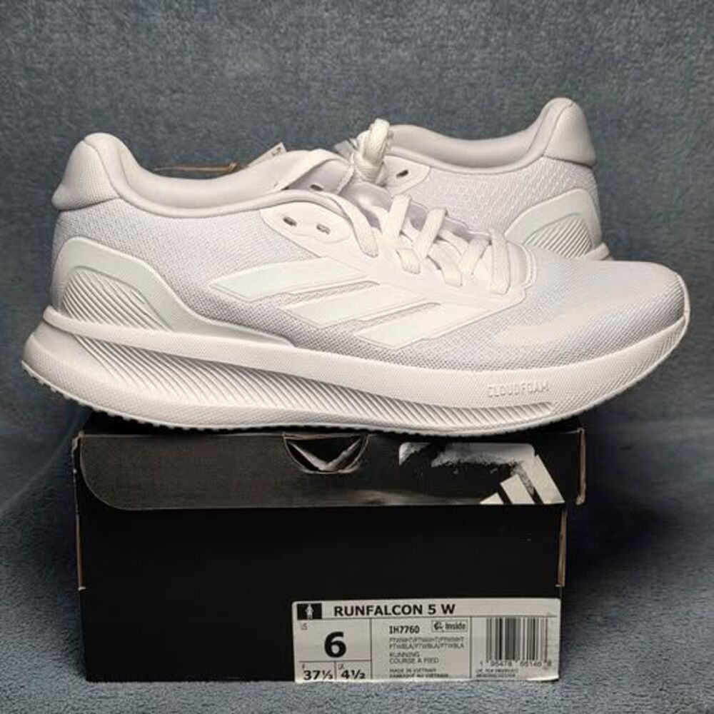 Adidas Runfalcon 5 W White Sneakers Womens Size US 6